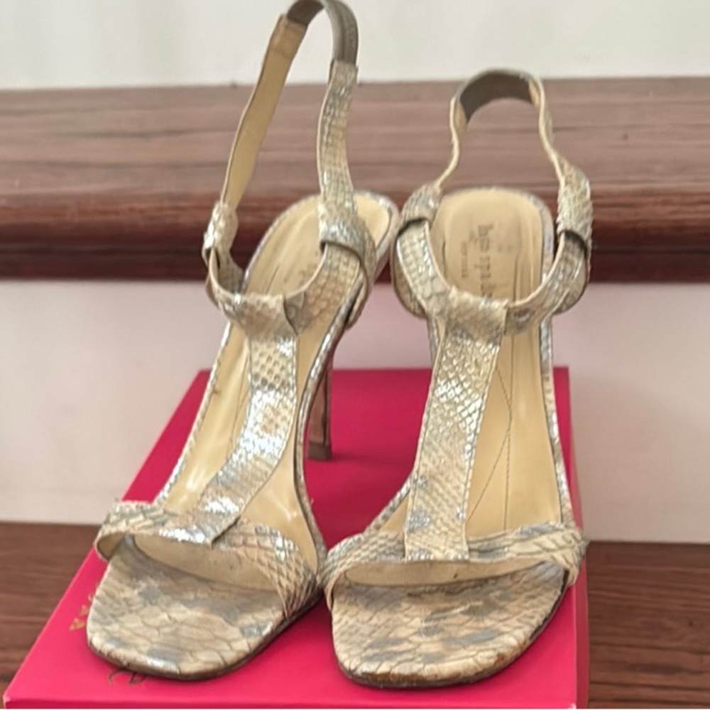 Kate Spade Gold Snakeskin Women's Sandals